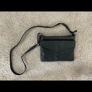 Black purse with strap